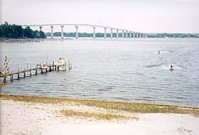 [photo, Governor Thomas Johnson Memorial Bridge over Patuxent River (view from St. Mary's County shore), Maryland]