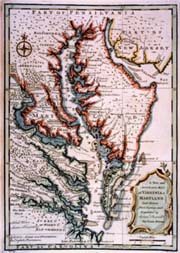 [map of Virginia and Maryland, by Emmanuel Bowen, 1747 [1752]]