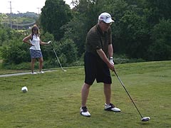 [photo, Golfers, Compass Pointe County Golf Course, 9010 Fort Smallwood Road, Pasadena, Maryland]