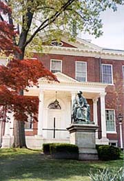 [photo, Roger Brooke Taney statue, State House grounds, Annapolis, Maryland]
