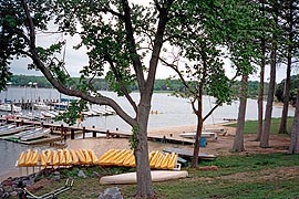 [photo, Boat rack along St. Mary's River, St. Mary's City, Maryland]