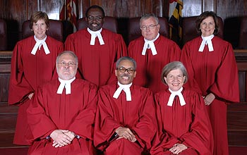 [photo, Court of Appeals Judges, Annapolis, Maryland, 2009]