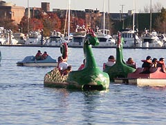 [photo, Dragon pedal boats, Inner Harbor, Baltimore, Maryland]